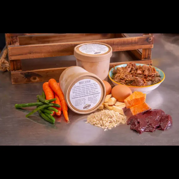 Beef Stew: Pet Wants Wet Dog Food - FROZEN