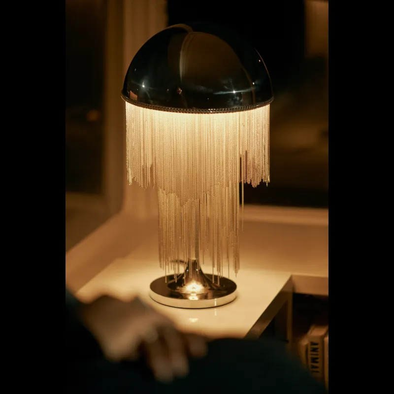 Dome Fringe Table Lamp