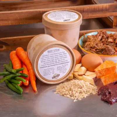 Beef Stew: Pet Wants Wet Dog Food - FROZEN
