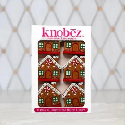 Gingerbread House Knobēz 6 pack